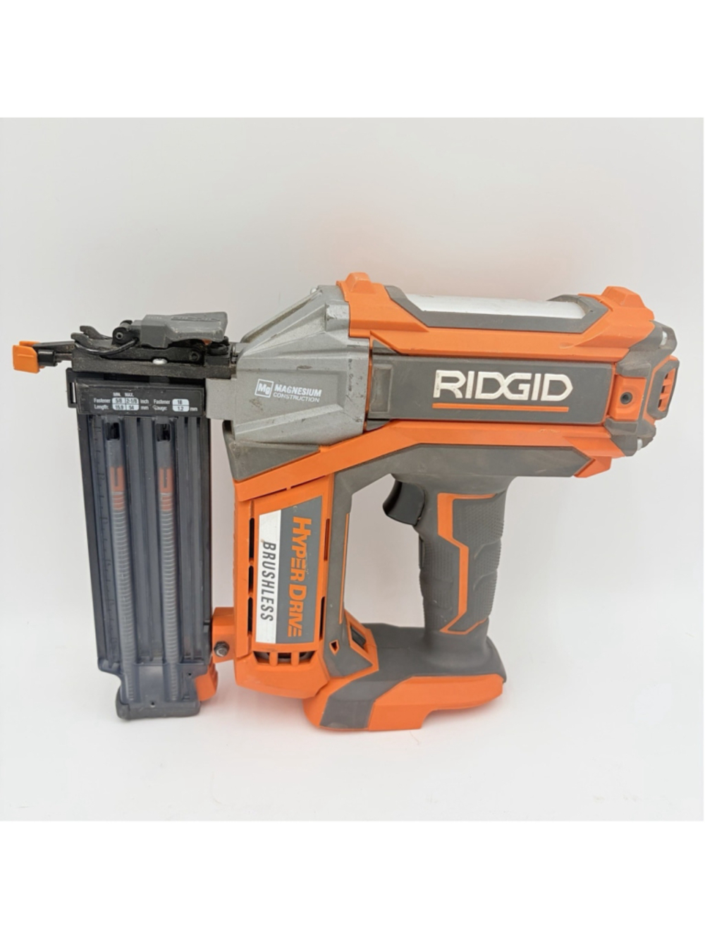 RIDGID R09890 Cordless 18v Brad Nailer 18 Gauge Hyper Drive, Tested-Tool Only